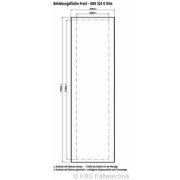 Glastürkühlschrank 44cm breit, schwarz