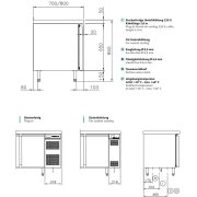 Kühltisch 2 Schubladen - 1 Tür