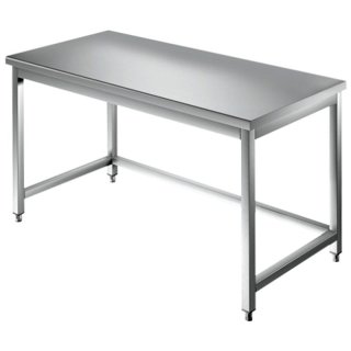 Arbeitstisch Edelstahl Gastro Tisch Edelstahltisch Aufkantung Boden 120x40x150cm 