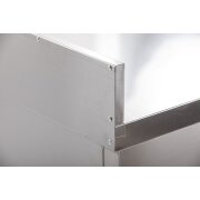 Edelstahlschrank mit Schiebetüren 160cm 70cm Allseitig abgekantet