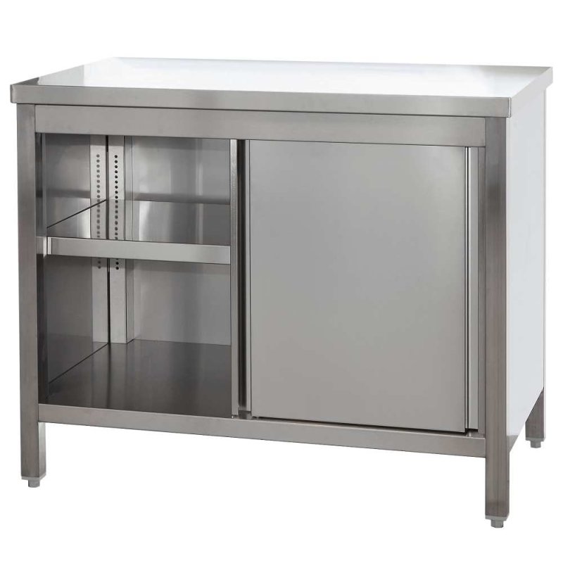 Edelstahlschrank mit Türen, 40cm bis 290cm Breite