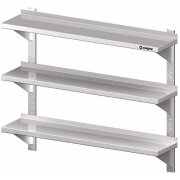 Chromstahl Wandbord 3 Etagen 130cm 30cm