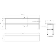 Aufsatzbord 35 cm tief, 2 Etagen