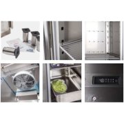 Edelstahlkühlschrank KU 358 mit Glastür, Tür rechts