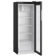 Glastürkühlschrank 347 Liter, schwarz