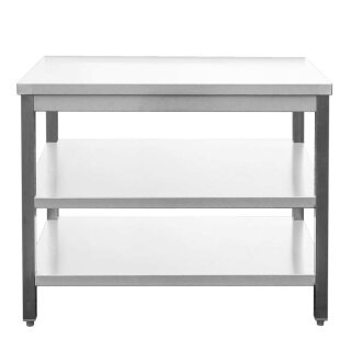 Edelstahltisch mit 2 Böden, 40cm tief