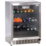 Einbaufähiger Glastürkühlschrank schwarz