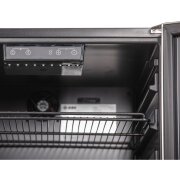 Einbaufähiger Glastürkühlschrank schwarz
