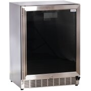Einbaufähiger Glastürkühlschrank schwarz