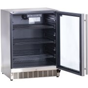 Einbaufähiger Glastürkühlschrank schwarz
