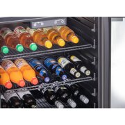 Einbaufähiger Glastürkühlschrank schwarz