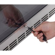 Einbaufähiger Glastürkühlschrank schwarz