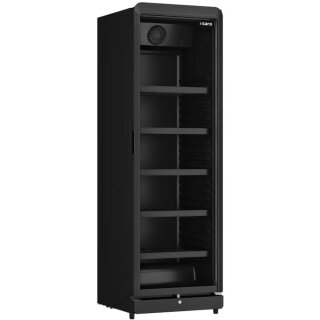 Kühlschrank mit Glastür, schwarz