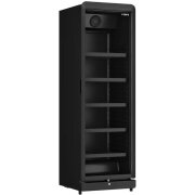 Kühlschrank mit Glastür, schwarz
