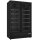 Glastür-Tiefkühlschrank mit 2 Glastüren, schwarz, GTK 930 Pro