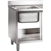 Spülschrank 160x70x85cm, 2 Becken links