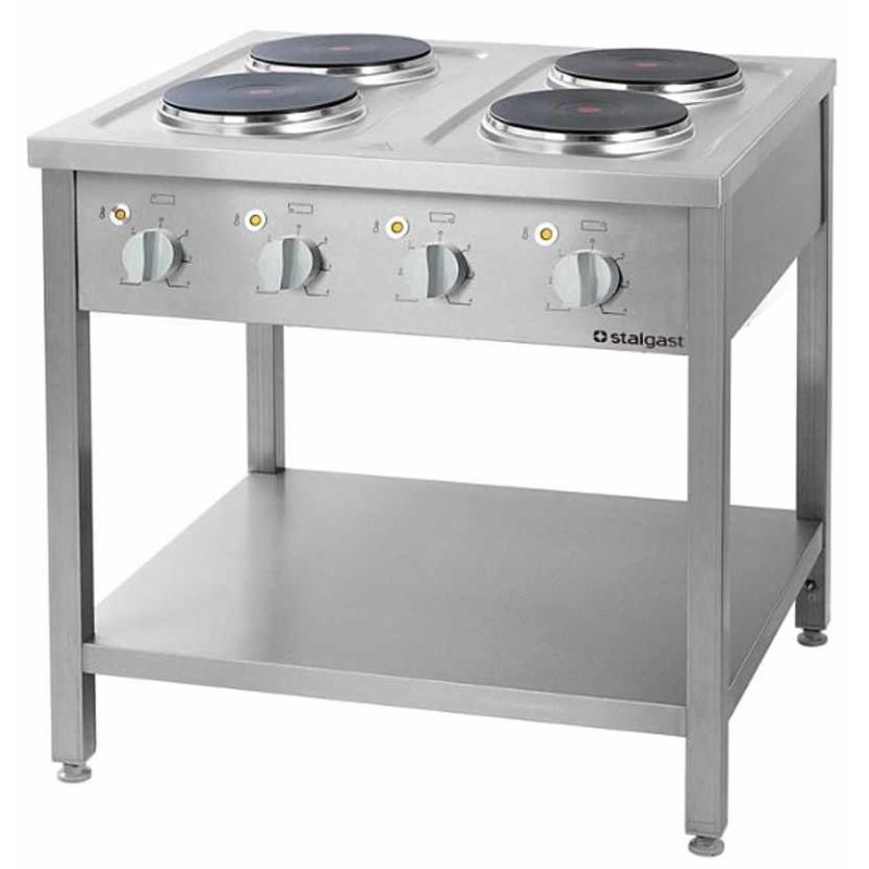 4-Platten-Elektroherd 800x700x850 mit Ablage